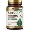 Probiotics 60 Billion CFU + 10 Strains - Daily Probiotic for Immune, Digestive & Gut Support, Prebiotics and Probiotics Supports Occasional Constipation, Gas & Bloating for Women & Men - 120 Capsules